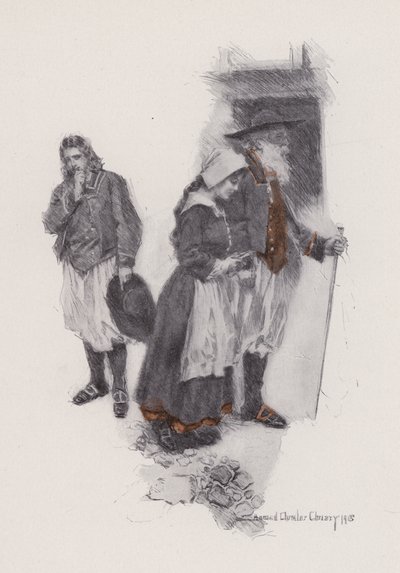 Illustration für Evangeline, Eine Geschichte von Arcadie, von Henry Wadsworth Longfellow von Howard Chandler (after) Christy
