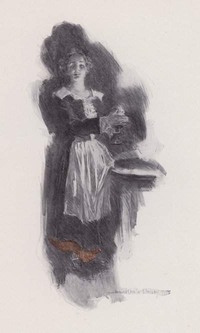 Illustration für Evangeline, A Tale of Arcadie, von Henry Wadsworth Longfellow (Lithografie) von Howard Chandler (after) Christy