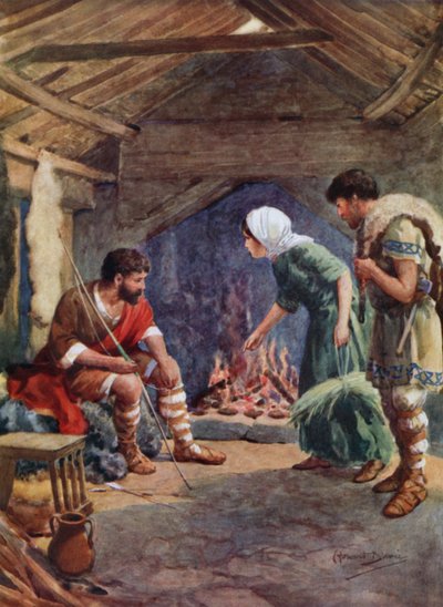 Alfred der Große im Häuschen des Viehhirten von Howard Davie