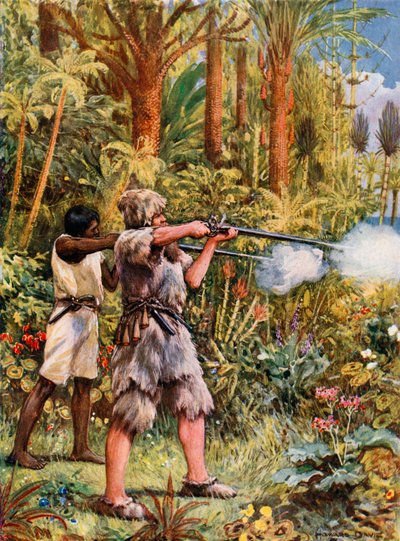 Illustration für Robinson Crusoe von Howard Davie