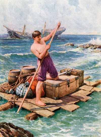 Illustration für Robinson Crusoe von Howard Davie
