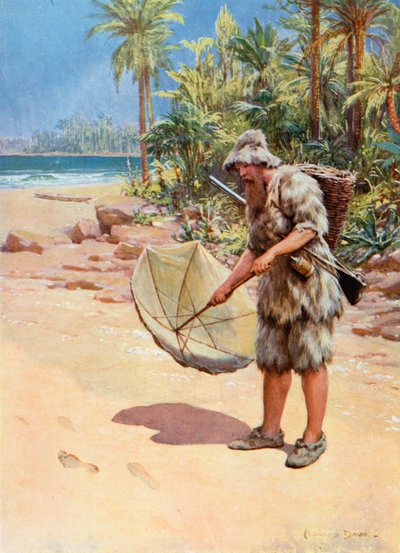 Illustration für Robinson Crusoe von Howard Davie