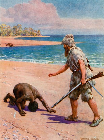 Illustration für Robinson Crusoe von Howard Davie