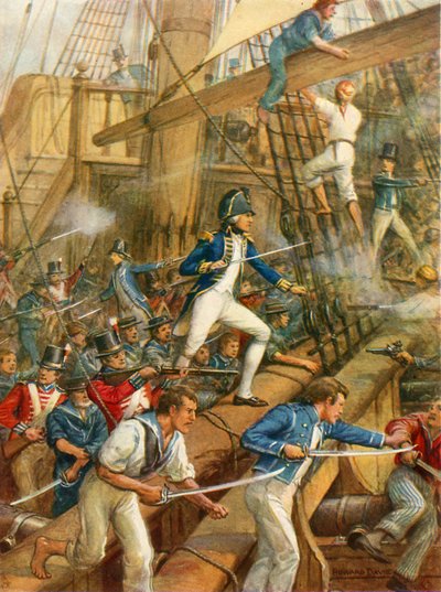 Nelson besteigt die San Nicolas von Howard Davie