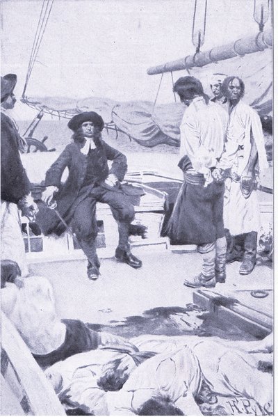 Colonel Brett und der Pirat, aus Howard Pyles Buch der Piraten, veröffentlicht von Harper & Bros, 1921 von Howard Pyle