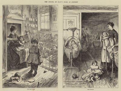 Die Krippe oder das Babyheim in Stepney von Howard Pyle