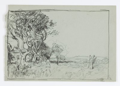 Ohne Titel (Baum mit Haus) von Howard Russell Butler