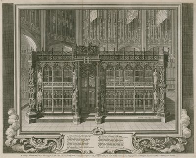 Ein stattliches Denkmal zum Gedenken an König Heinrich VII. und seine Königin von Hubert Francois Gravelot