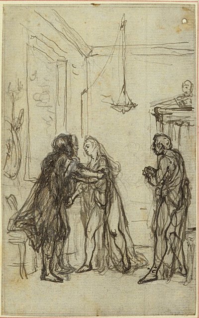 Studie zu Lucains "La Pharsale", Gesang II von Hubert Francois Gravelot