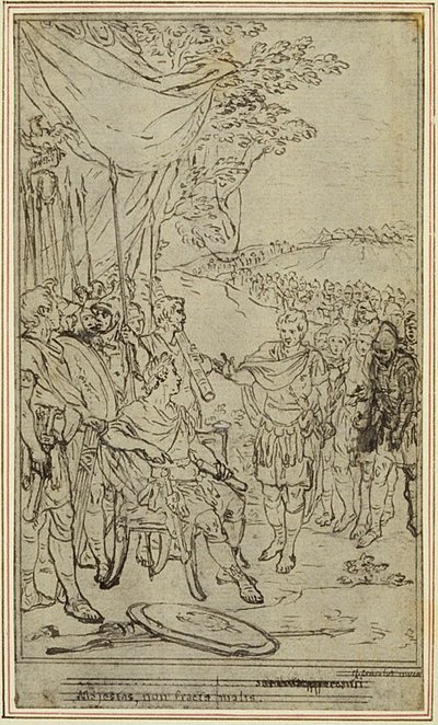Studie zu Lucains "La Pharsale", Gesang IV von Hubert Francois Gravelot