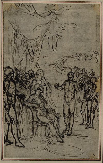 Studie für Lucains "La Pharsale", Gesang IV von Hubert Francois Gravelot
