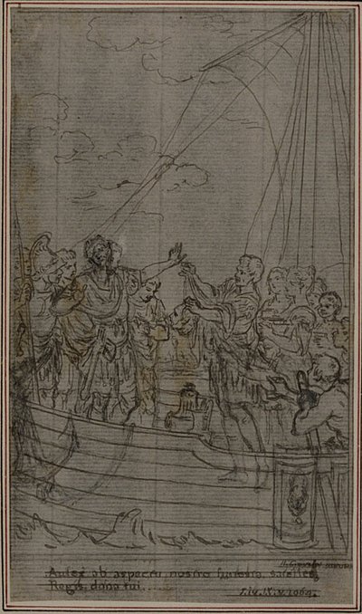 Studie zu Lucains "La Pharsale", Gesang IX von Hubert Francois Gravelot