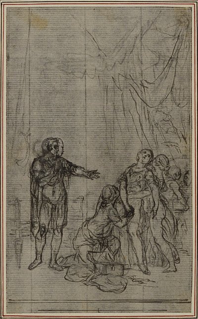 Studie zu Lucains "La Pharsale", Gesang V von Hubert Francois Gravelot
