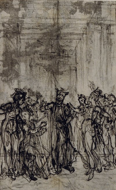 Studie für Vignette in Jean François Marmontels "Contes Moraux" von Hubert Francois Gravelot