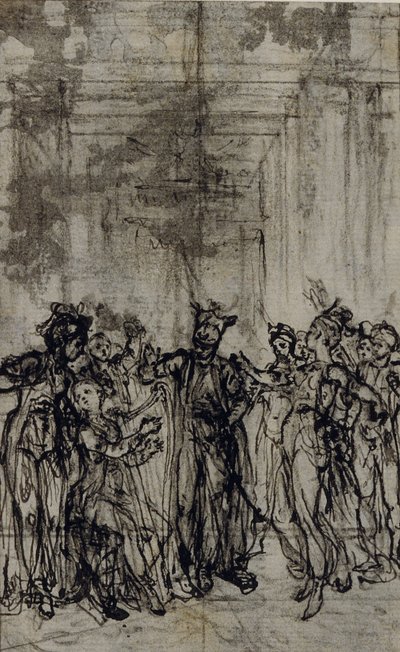 Studie für Vignette in Jean François Marmontels "Contes Moraux" von Hubert Francois Gravelot