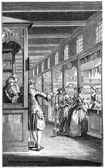 Die Palastgalerien, 1885 von Hubert Francois Gravelot