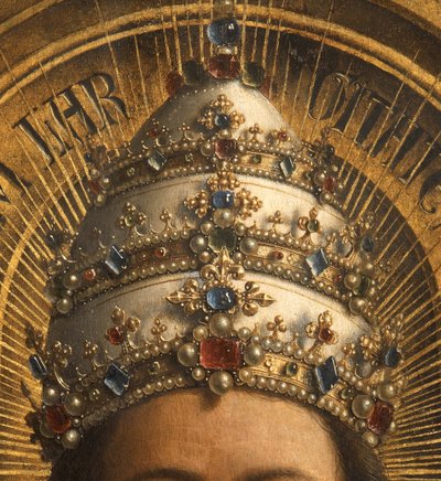 Detail von Gottvater, zentrales Panel des Genter Altars von Hubert & Jan van (1390 1441) Eyck