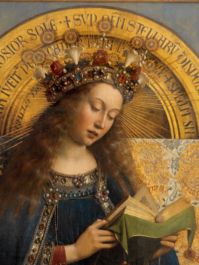 Detail der Jungfrau Maria, vom Genter Altar von Hubert & Jan van (1390 1441) Eyck