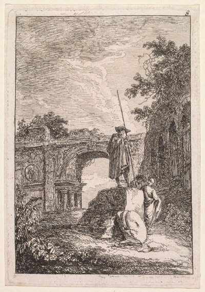 Les Soirées de Rome: Der Triumphbogen, 1763-1764 von Hubert Robert
