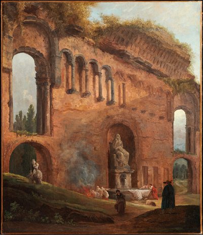 Römische Ruinen mit Wäscherinnen von Hubert Robert