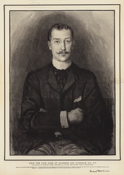 Seine Königliche Hoheit der verstorbene Herzog von Clarence und Avondale, KG, KP von Hubert von Herkomer