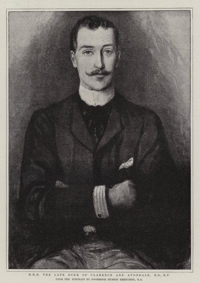Seine Königliche Hoheit der verstorbene Herzog von Clarence und Avondale, KG, KP von Hubert von Herkomer