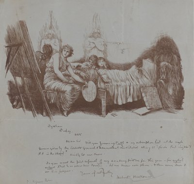 Einladung zu einem Benefizessen von Hubert von Herkomer an Thomas Agnew von Hubert von Herkomer
