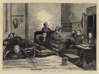 Nacht in einem Wachraum in Aldershot von Hubert von Herkomer