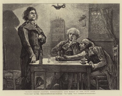 Dreiundneunzig, Danton, Robespierre und Marat im Weinkeller von Hubert von Herkomer