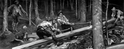 Die Holzfäller, um 1880-1882 von Hubert von Herkomer