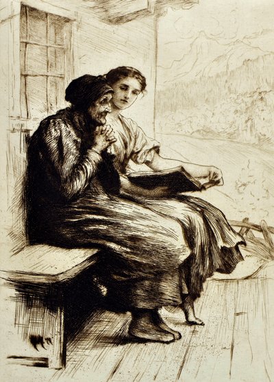 Worte des Trostes, ca. 1879 von Hubert von Herkomer