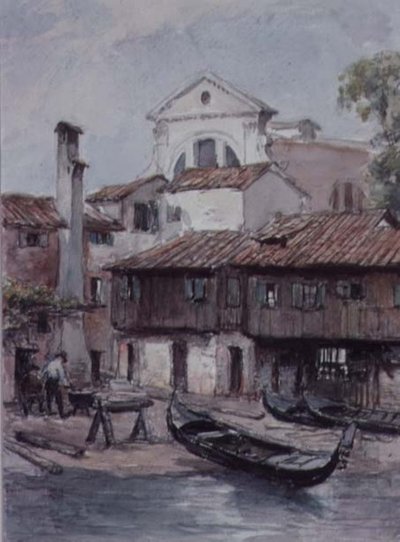 Werft in der Nähe der Kirche San Trovaso, Venedig von Hugh Carter