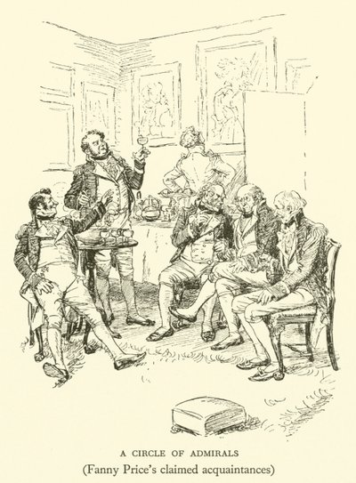 Ein Kreis von Admiralen, Fanny Prices angebliche Bekannte (Gravur) von Hugh Thomson