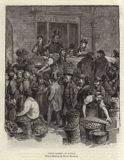 Auktion in Covent Garden von Hugh Thomson