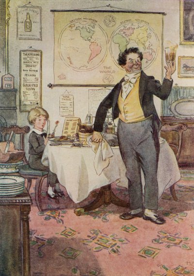 David Copperfield und der Kellner in Yarmouth von Hugh Thomson