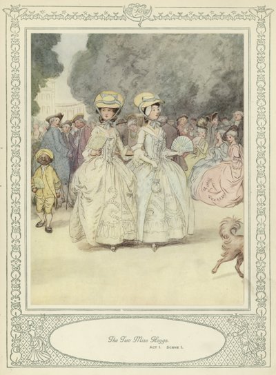 Illustration für Goldsmiths She Stoops to Conquer von Hugh Thomson