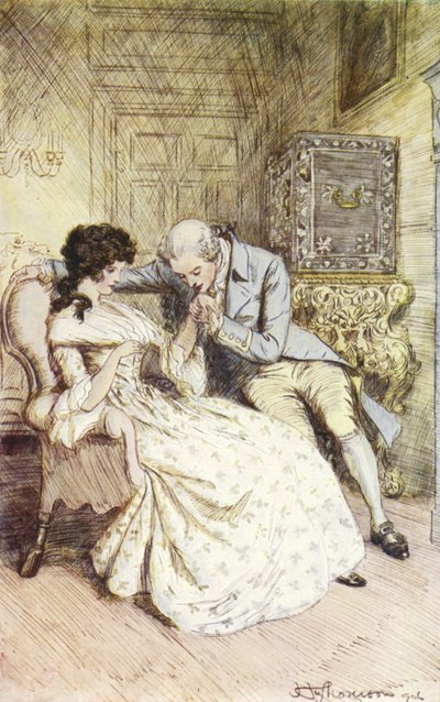 Illustration für Mr. Gilfils Liebesgeschichte von George Eliot von Hugh Thomson