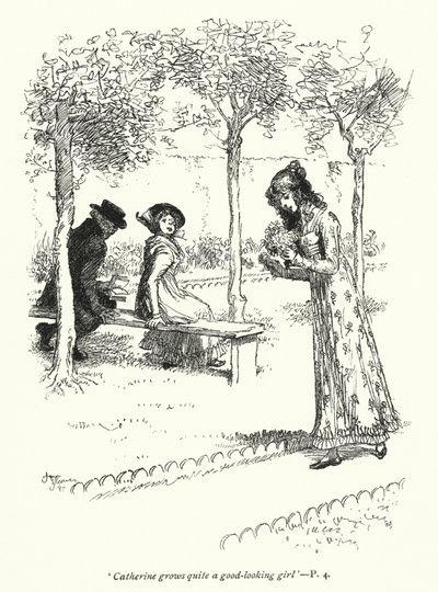 Illustration für Northanger Abbey von Jane Austen von Hugh Thomson