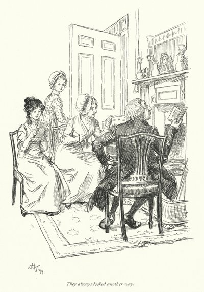 Illustration für Northanger Abbey von Jane Austen von Hugh Thomson