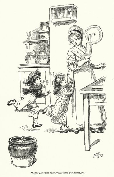 Illustration für Northanger Abbey von Jane Austen (Lithografie) von Hugh Thomson