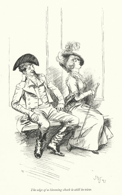 Illustration für Northanger Abbey von Jane Austen (Lithografie) von Hugh Thomson