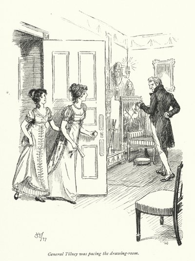 Illustration für Northanger Abbey von Jane Austen (Lithografie) von Hugh Thomson