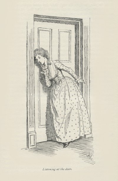 An der Tür lauschen von Hugh Thomson