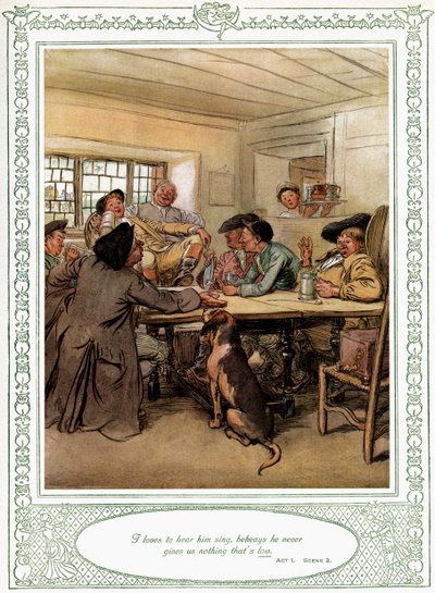 Oliver Goldsmiths Stück She Stoops to Conquer von Hugh Thomson