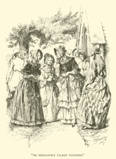 Wir sprachen eifrig miteinander (Gravur) von Hugh Thomson