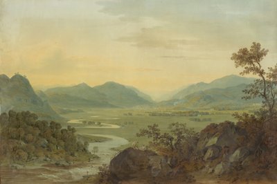 Carne River von Loudoun Castle, Ayrshire, 1804 von Hugh William Williams