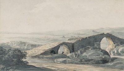 Teufelsbrücke mit Blick auf das Meer, Fluss Anda, ca. 1818 von Hugh William Williams