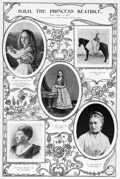 Prinzessin Beatrice, jüngstes Kind von Königin Victoria, 1901 von Hughes and Mullins