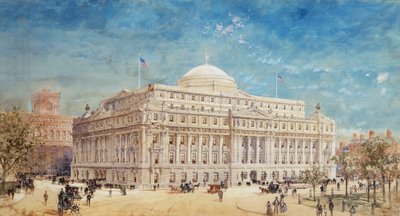 Ein Entwurf für das Zollhaus der Vereinigten Staaten, New York von Hughson Frederick Hawley
