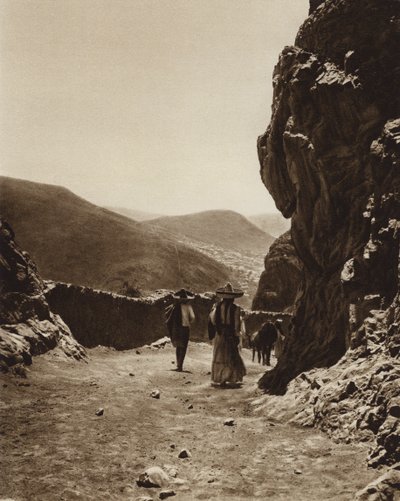 Mexiko: Straße durch Pachuca von Hugo Brehme